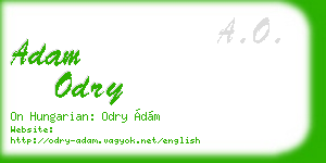 adam odry business card